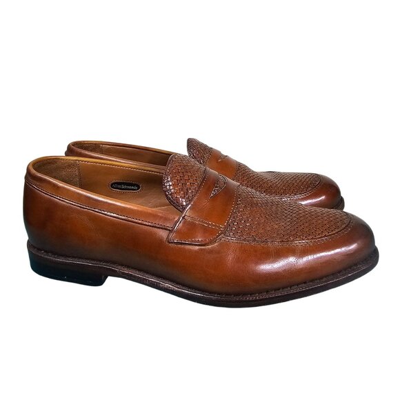 Allen Edmonds Lake Bluff Brown Leather Slip-On Penny Loafers 10D $395 Old Money - Picture 1 of 10